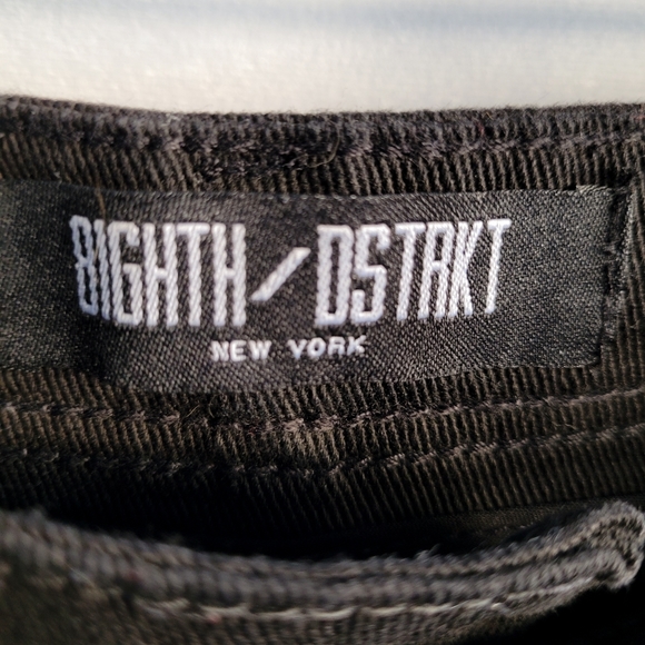 8IGHTH DSTRKT Denim Distressed Jeans Men's 36W 34L Black - Picture 5 of 9
